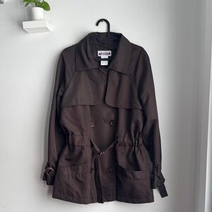 Midtown Dark Brown Trench Coat